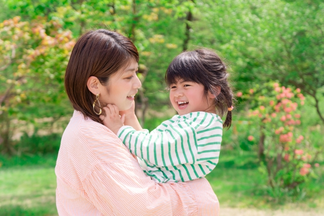 楽しそうな親子
